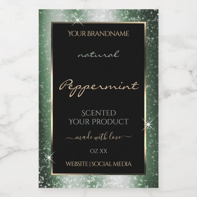 Etikett für Glitzer-Rahmen-Metallrahmen (Einzelnes Label)