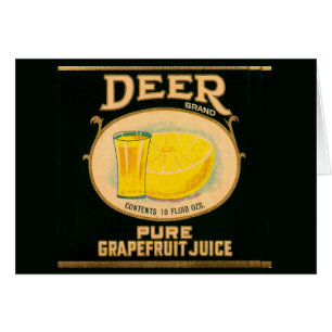 Etikett für Grapefruitsaft der 1930er Jahre