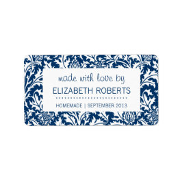 Etikett für hausgemachte Backwaren der blauen Küch Adressaufkleber