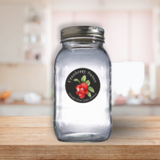 Etikett für hausgemachte Cranberry-Sauce zum Einko Runder Aufkleber