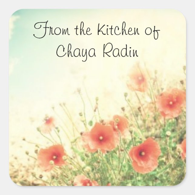 Etikett für hausgemachte Lebensmittelgeschenke all Quadratischer Aufkleber (Vorderseite)