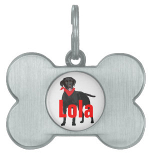 Etikett für Haustiere mit Labrador Retriever Tiermarke
