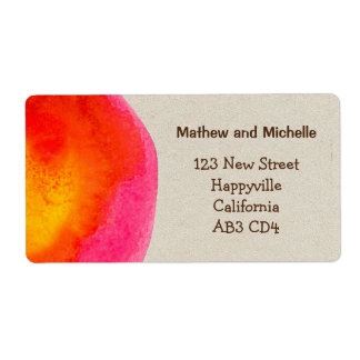 Etikett für helle rote Farbe