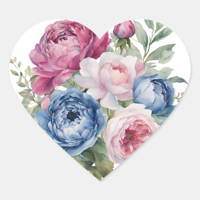 Etikett für herzenförmige Aufkleber (Vorderseite)