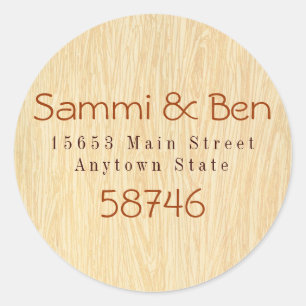 Etikett für Holzkornkleber Runder Aufkleber