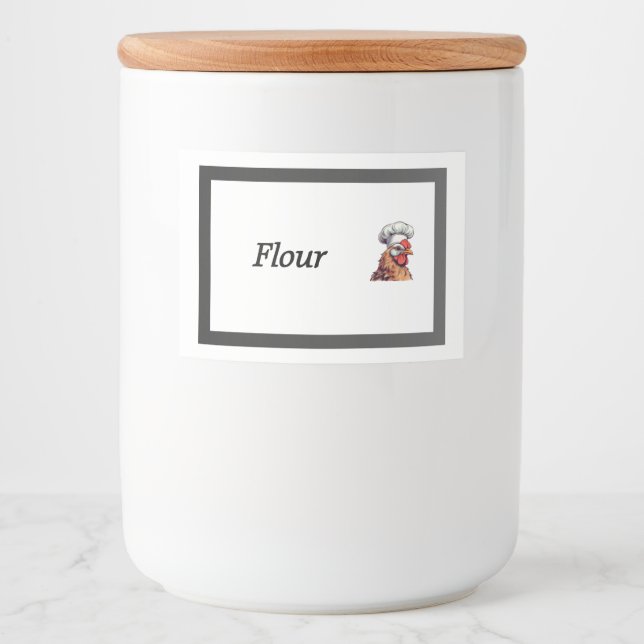 Etikett für Hühner-Koch-Lebensmittelbehälter (Vorderseite)