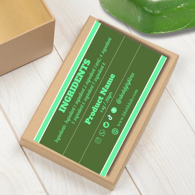 Etikett für Inhaltsstoffe Rechteckiger Aufkleber (Von Creator hochgeladen)