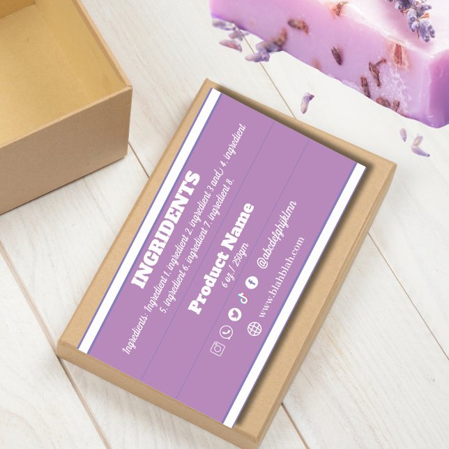 Etikett für Inhaltsstoffe Rechteckiger Aufkleber (Von Creator hochgeladen)