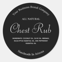 Etikett für kalte und weiße Salbe