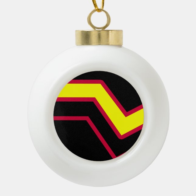 Etikett für Kautschuk/Tex Keramik Kugel-Ornament (Vorderseite)