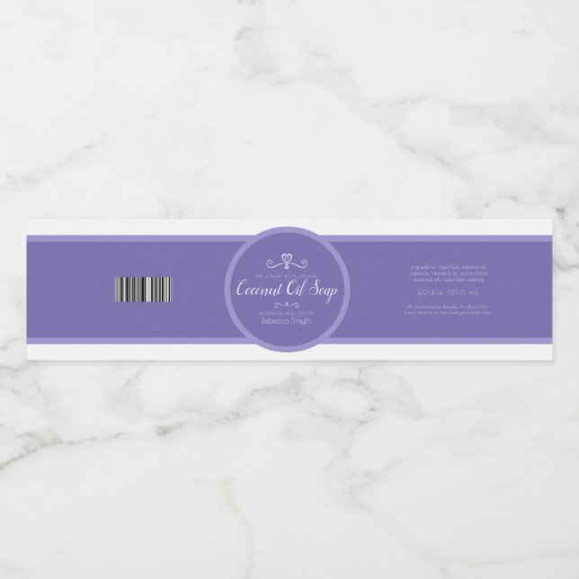 Etikett für Kokosölseife (Einzelnes Label)