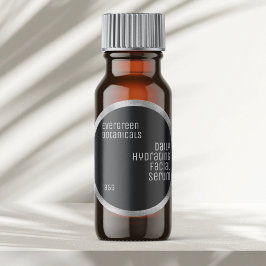 Etikett für Kosmetikseife - schwarz mit Silber Runder Aufkleber