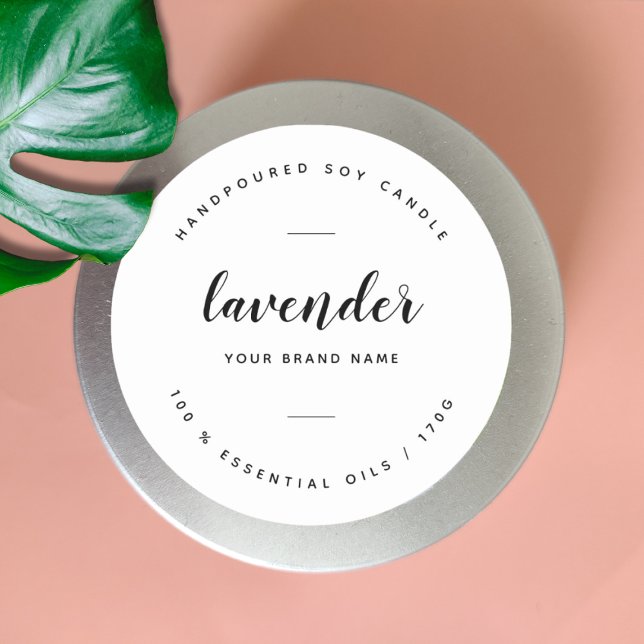 Etikett für kundenspezifische weiße Verpackungsker Runder Aufkleber (Von Creator hochgeladen)