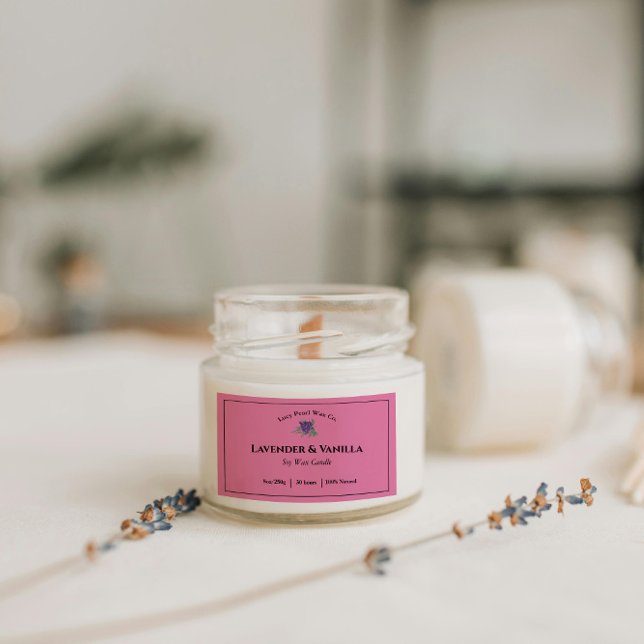 Etikett für Lavendel und Vanilla Rechteckiger Aufkleber (Von Creator hochgeladen)