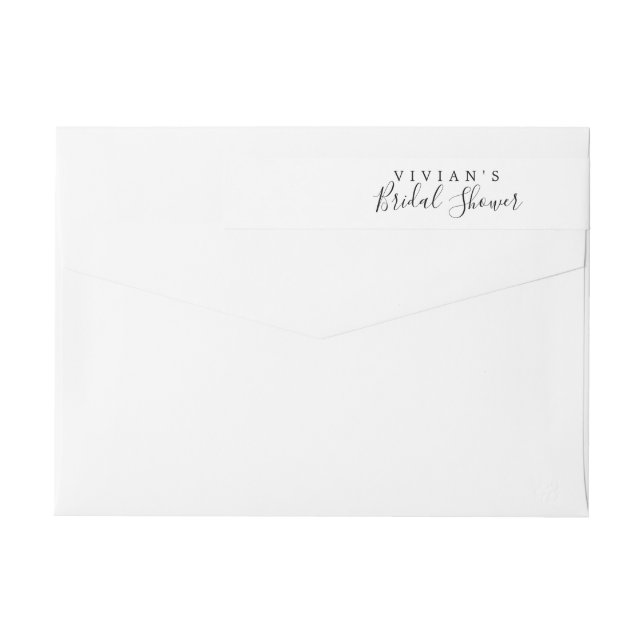 Etikett für Minimalistisches Brautparty (Rückseite)