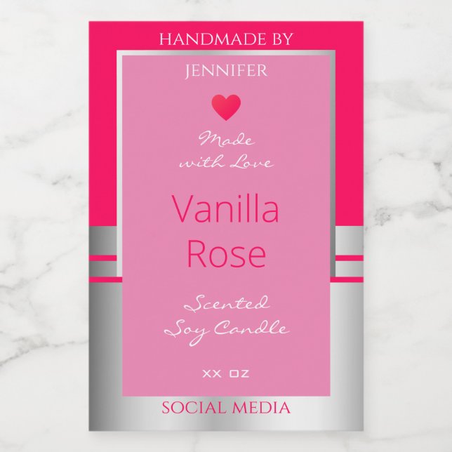 Etikett für niedliche Produktverpackungen Girly Pi (Einzelnes Label)