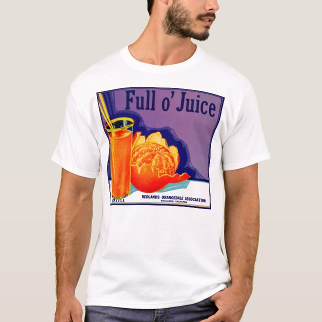 Etikett für Orangensaft der 30er Jahre T-Shirt (Vorderseite)