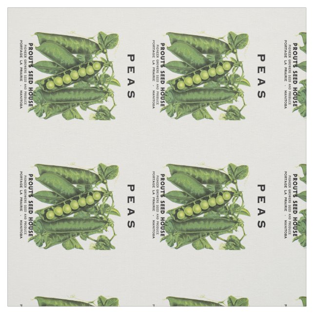 Etikett für Peas-Saatgut Stoff (Muster)