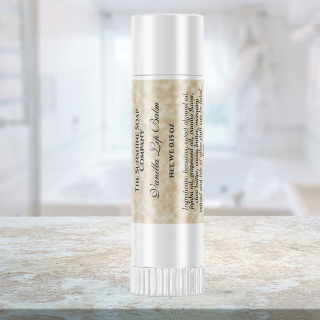 Etikett für Pergamentpapier mit Lippenbalsam Quadratischer Aufkleber (Von Creator hochgeladen)