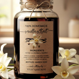 Etikett für Personalisierte Vanilla Extract