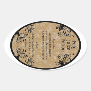 Etikett für Polysaftbeutel Ovaler Aufkleber