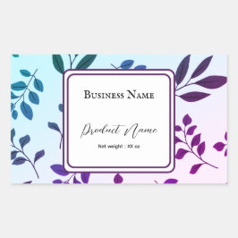 Etikett für Rectangle-Produkt Rechteckiger Aufkleber