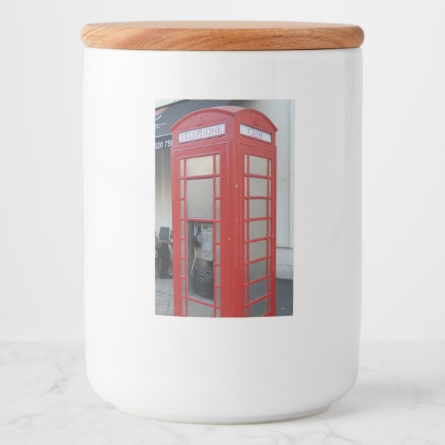 Etikett für Red Telefone Cabs Food Container (Vorderseite)