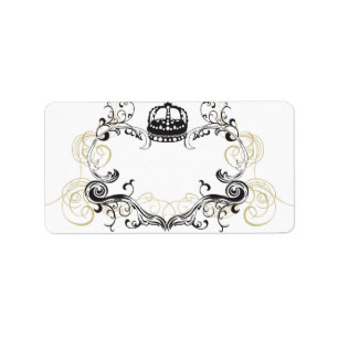 Etikett für Retro-Rahmen Adressaufkleber