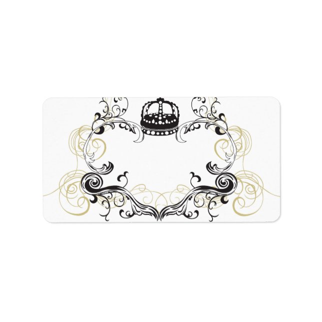 Etikett für Retro-Rahmen Adressaufkleber (Vorne)