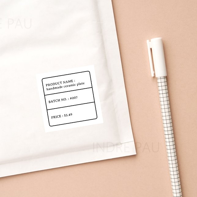 Etikett für Retro-Typografie Quadratischer Aufkleber (Von Creator hochgeladen)