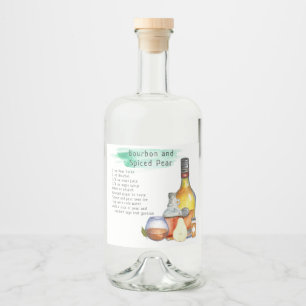 Etikett für Rezept für Signature-Cocktail als Hoch
