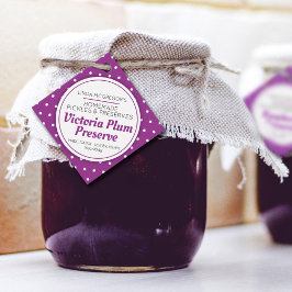 Etikett für Rote Konfitüre Geschenkanhänger