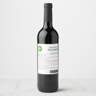 Etikett für Rotwein