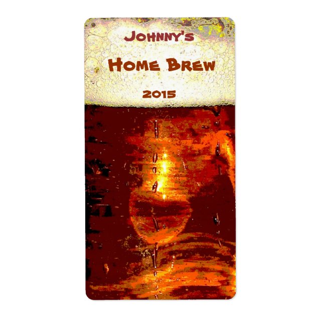 Etikett für Schaumstoff und Bier (Vorne)