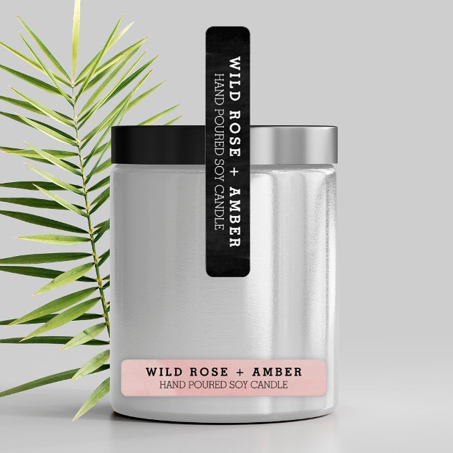 Etikett für schwarze und weiße Kerze mit Schutzwir (Von Creator hochgeladen)