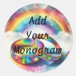 Etikett für schwule, lesbische, LGBTQ-Rainbow-Umsc Runder Aufkleber