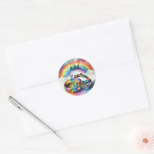 Etikett für schwule, lesbische, LGBTQ-Rainbow-Umsc Runder Aufkleber