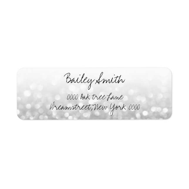 Etikett für Silver Glitzer (Vorne)