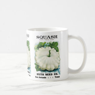 Etikett für Squash-Saatgut Kaffeetasse