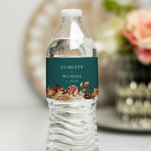 Etikett für Teal Fall Wasserflasche
