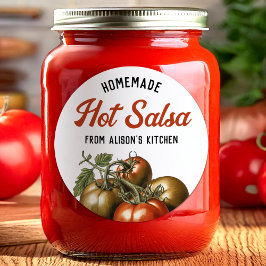 Etikett für Tomaten-Hot-Salsa-Canning Runder Aufkleber