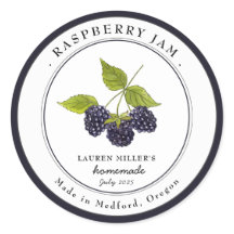 Etikett für Vintage BlackBerry-Jam-Konservierung