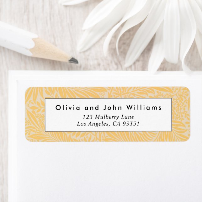 Etikett für Vintage botanische Rücksendeadresse au (Insitu)