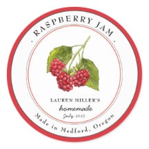 Etikett für Vintage Himbeere Jam Jar Canning