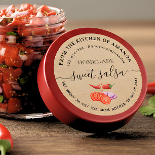 Etikett für Vintage-Kraft selbstgemachte Tomaten-S Runder Aufkleber