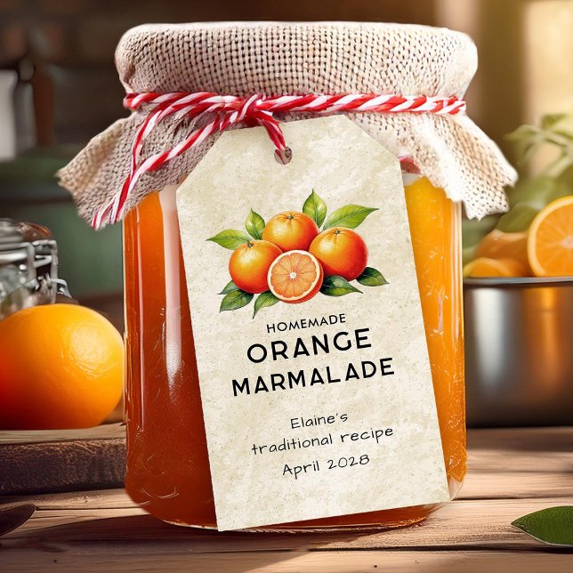 Etikett für Vintage Orangenmarmelade Geschenkanhänger (Von Creator hochgeladen)