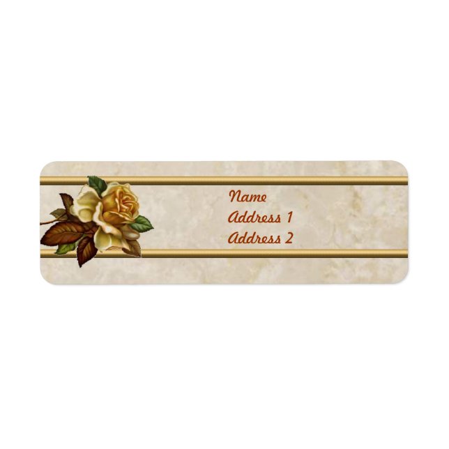Etikett für Vintage Vanilla-Rose (Vorne)