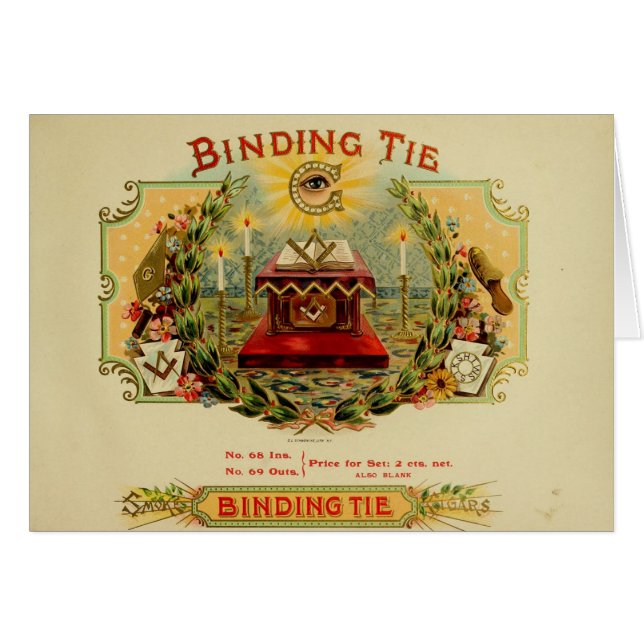 Etikett für Vintage Zigarrenboxen (Vorderseite (Horizontal))