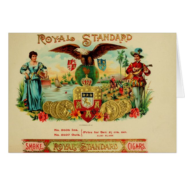 Etikett für Vintage Zigarrenboxen (Vorderseite (Horizontal))