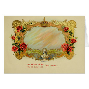 Etikett für Vintage Zigarrenboxen